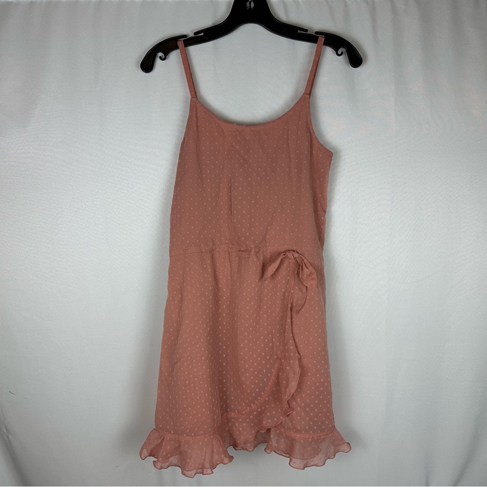 NWT Abercrombie & Kids Pink Polka Dot Ruffle Dress